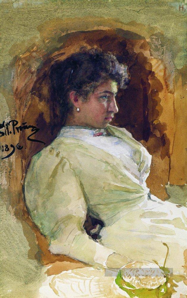 portrait de n i repina 1896 Ilya Repin Peintures à l'huile